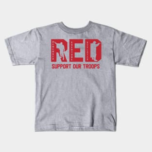 Support Our Troops Red Friday Kids T-Shirt